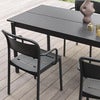 Linear Steel Spisebord 220x90 cm Grey 