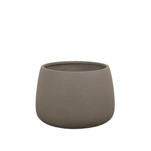 Soil potte rund middel Taupe structure, fiberglas