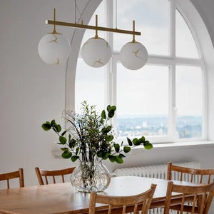 Bellagio loftlampe L82cm messing/hvid