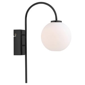 Ballon væglampe sort