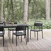 Linear Steel Spisebordsstol Anthracite Black 