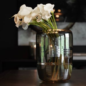 Reef vase i mundblæst glas Ø28 cm Smoke Grey