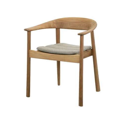 Majestic stol m/armlæn sædehynde Light brown, Rise