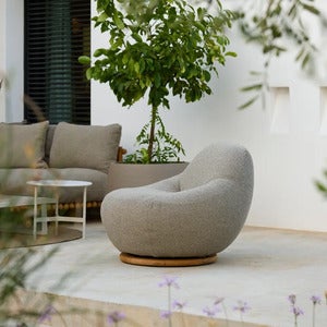 Gem loungestol m/teak dreje Light brown, Rise