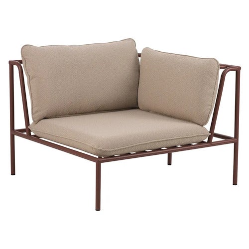 Collier hjørnestykke  Zin red / Teddy beige