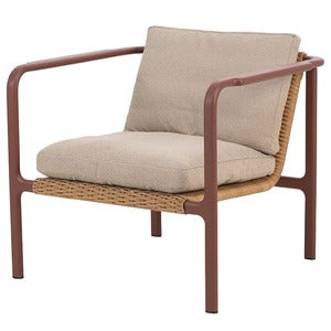 Motty lænestol Zin Red / Teddy Beige