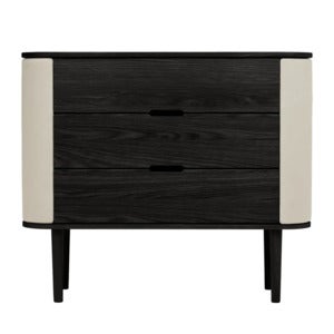 Treasures kommode i sort eg/White Sands
