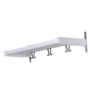 Meja hattehylde 90 cm Hvidlakeret birk