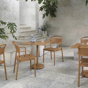 Linear Steel Bistrobord 70x70 cm Grey 