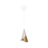 Cornet  Lampeskærm White/Brass
