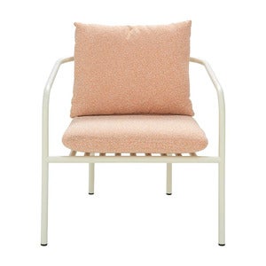 Bendt lænestol Pearl White/Teddy Orange