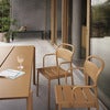 Linear Steel Stol med armlæn - Burnt Orange 