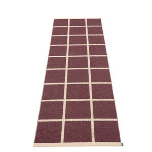 Vævet Tæppe Criss Burgundy 70x225 cm