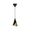 Cornet Lampeskærm Black/Brass