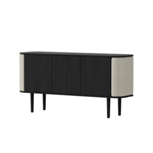 Treasures skab med 3 låger Sort eg/White Sands