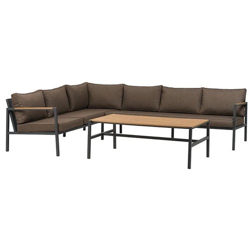 Cap hjørnesofa Stor Anthracite / Brown 