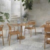 Linear Steel Bistrobord 70x70 cm Burnt Orange 