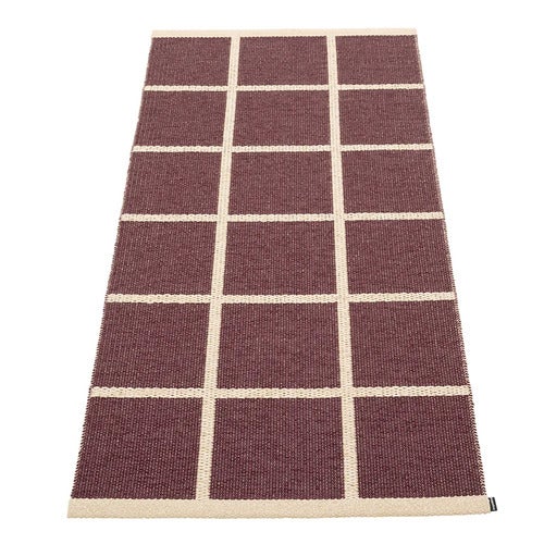 Vævet Tæppe Criss Burgundy 70x150 cm
