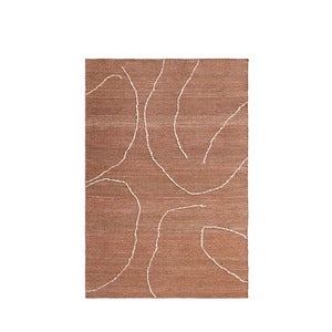 Håndvævet Tæppe i Jute Gesso Terracotta 140x200 cm