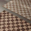 Håndvævet Uldtæppe Check 140x200 cm Coffee
