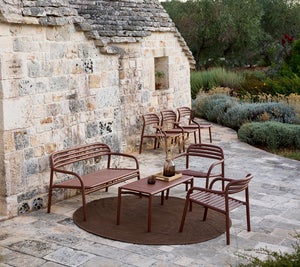 Bliss loungestol, stabelbar Desert red, aluminium