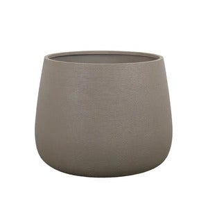 Soil potte rund stor Taupe structure, fiberglas