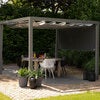 Coolfit solsejl harmonika 370x370cm grå