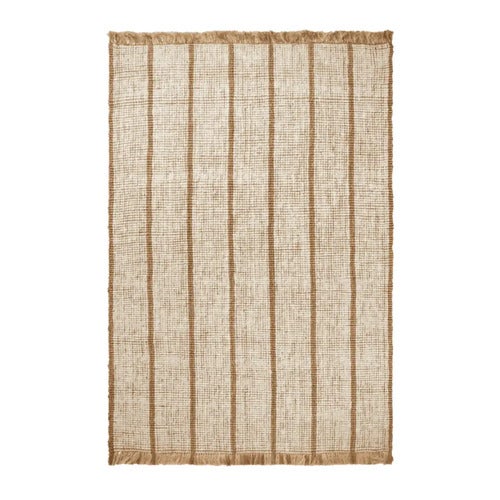 Athens håndvævet jute-tæppe 200x300 cm - Natural/Off-white