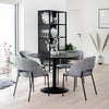 Miles Spisebord trompetfod 110 cm sortbejdset asketræ