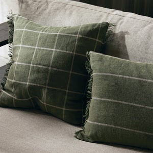 Calm Pudebetræk 60x40- Olive/Off-white