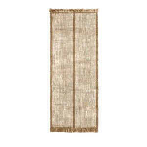 Athens håndvævet jute-tæppe 80x200 cm- Natural/Off-whi