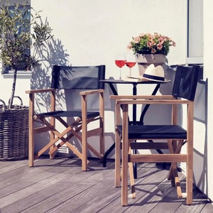 Drama instruktørstol sort / teak