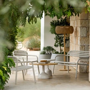 Illusion Glow gulvlampe m/natural Weave Teak