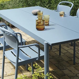 Linear Steel Spisebord 200X75 cm Pale Blue 
