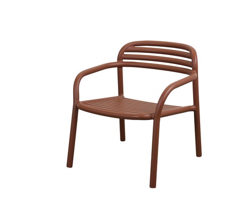 Bliss loungestol, stabelbar Desert red, aluminium