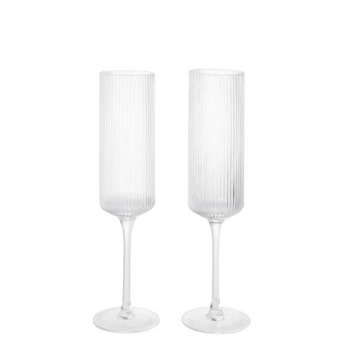 Champagneglas 2-pak Ripple Clear