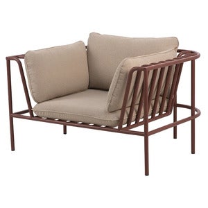 Collier lænestol  Zin red / Teddy beige