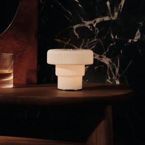 Mundblæst Bærbar Dæmpbar LED-Bordlampe Ripple