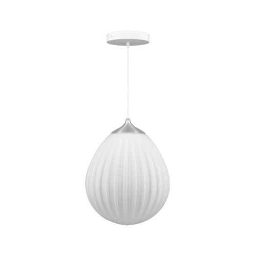  Around World lampeskærm Ø27 cm White/
Brushed Steel