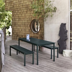 Linear Steel Bænk 110x34 cm Grey 