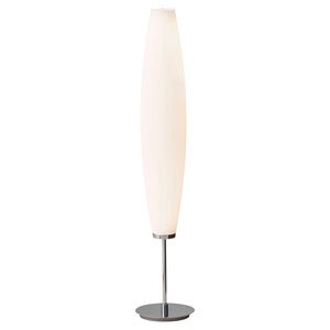 Zenta gulvlampe krom/opal glas LED inkl. lyskilder