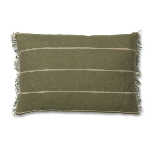 Calm Pudebetræk 60x40- Olive/Off-white