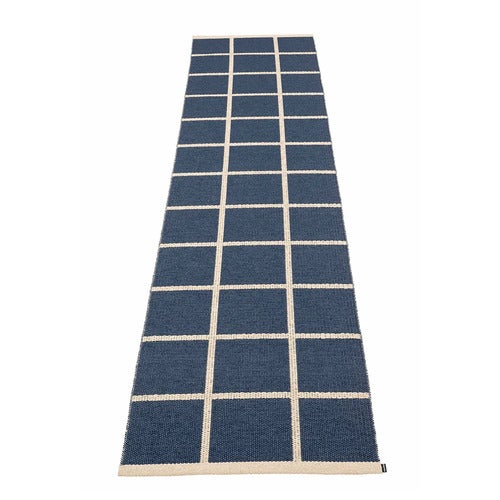 Vævet Tæppe Criss Dark Blue 70x300 cm