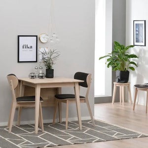 Filippa klapbord 80-125x80 cm hvid pigmenteret eg