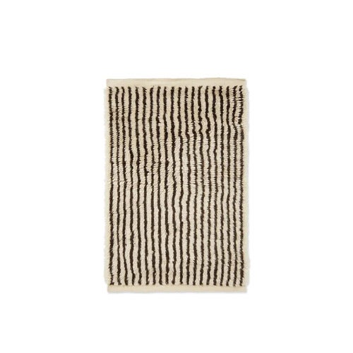 Kami knudret tæppe 80x120 cm - off-white/kaffe