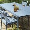 Linear Steel Spisebord 220x90 cm Grey 