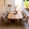 Mellow matbordstel oval f/bordsskiva 240x130 cm & 300x130 cm Teak
