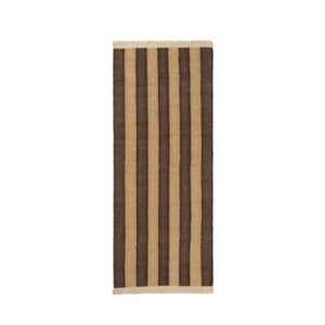 Ives Tæppe 80x200 cm - Tan/Chokolade