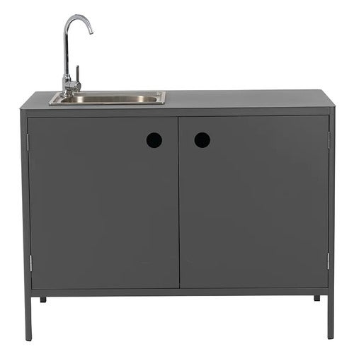 Kelia udekøkken   med vask og vandhane antracit Antracit