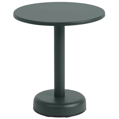 Linear Steel Sofabord Ø42 cm Dark Green 